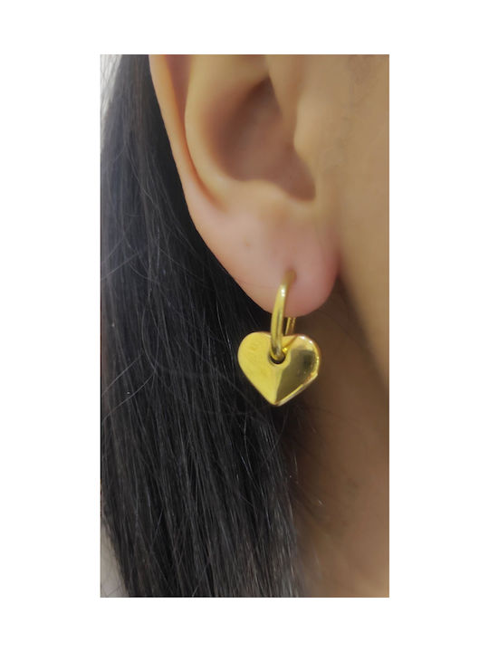 Touch Earrings Hoops made of Steel Gold Plated