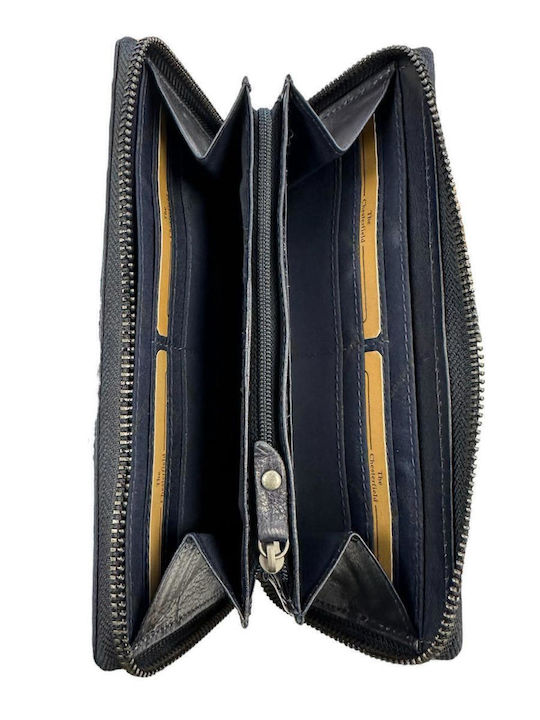Leather Women's Wallet Classic Blue