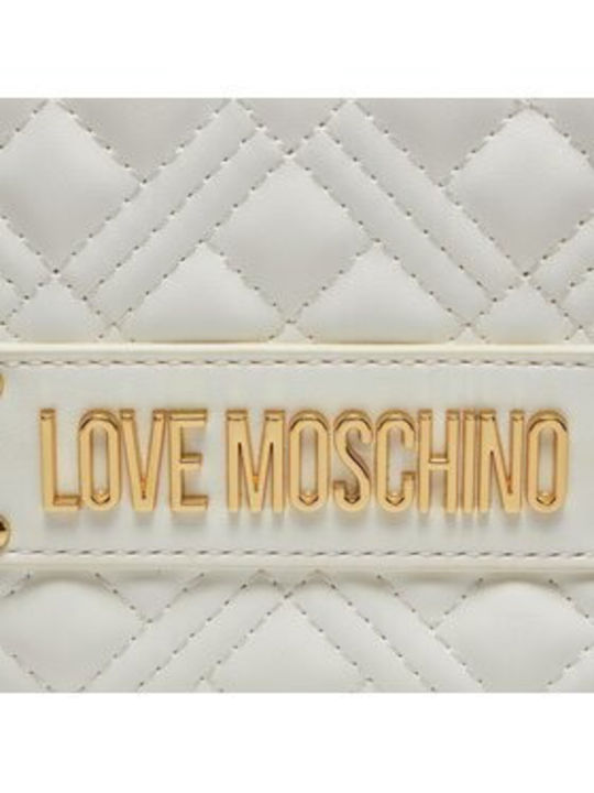 Moschino Γυναικεία Τσάντα Πλάτης Λευκή