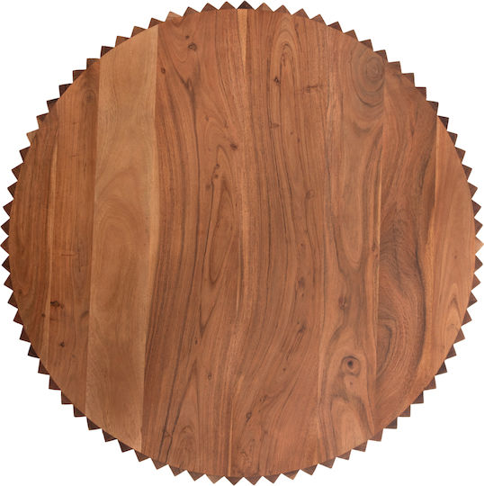 Кръгла Централна Кафе Маса Sedge от Масивно Дърво Акация 2 Бройки Ш90xД90xВ50см