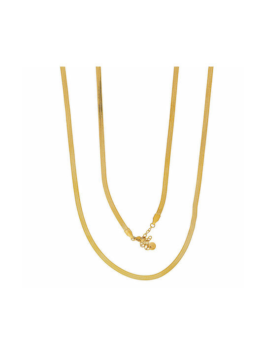 Excite-Fashion Chain Neck Snake made of Stainless Steel Gold-Plated