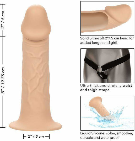 Calexotics Trägerlos Strap On mit Dildo in Hautfarbe