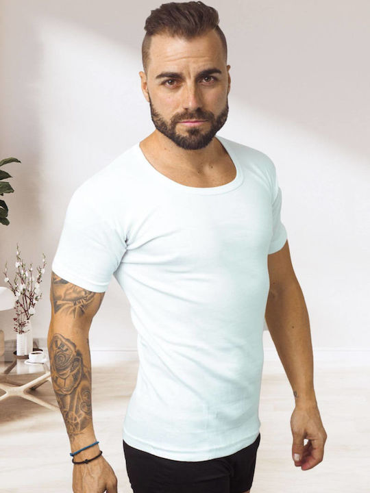Ανδρικές Φανέλες Κοντομάνικες Λευκό 2Pack