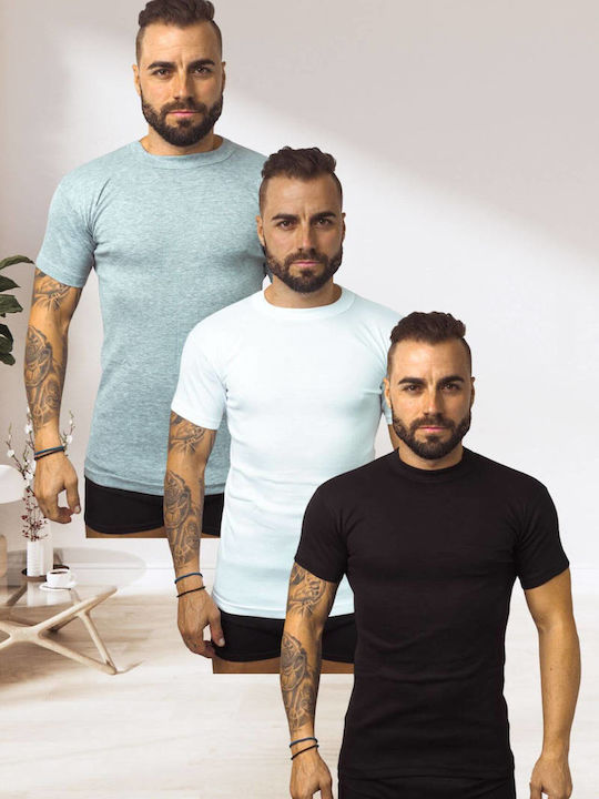 Ανδρικές Φανέλες Κοντομάνικες Πολυχρωμο 3Pack