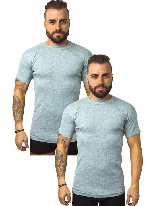Herren Unterhemden ΓΚΡΙ 2Packung