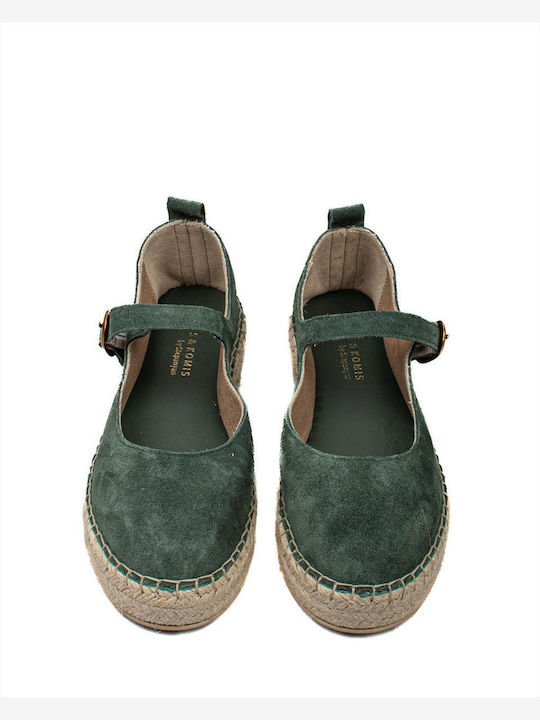 Komis & Komis Women's Platform Espadrilles Green