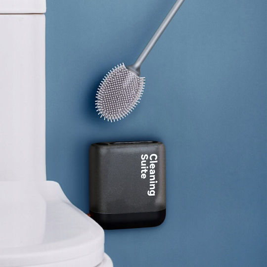 Set Accesorii Pentru Baie Din Plastic Negru 2 Bucăți