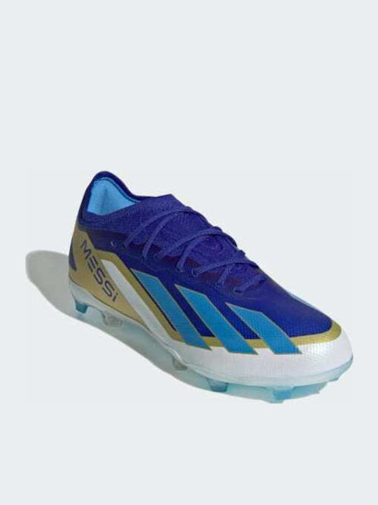adidas X Crazyfast Messi Elite Football Shoes with Cleats Lucid Blue / Blue Burst / Cloud White