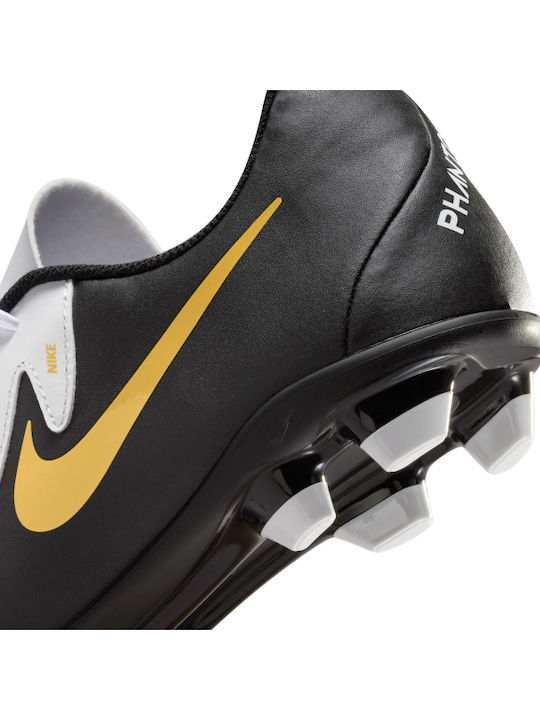 Nike Phantom GX 2 Club Football Shoes with Cleats White / Metallic Gold Coin / Black