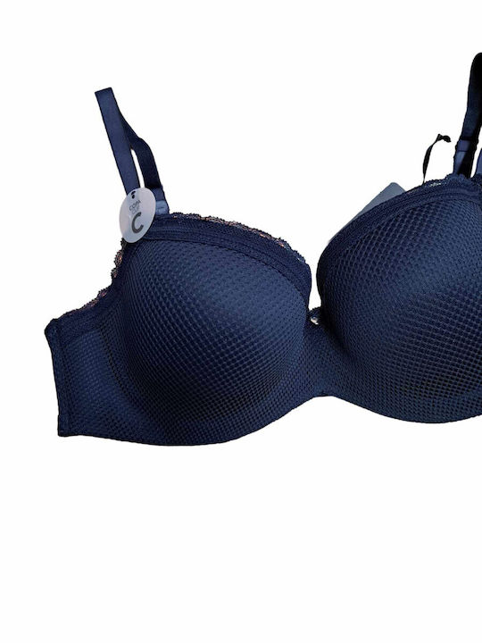 Bra with Light Padding Underwire Blue