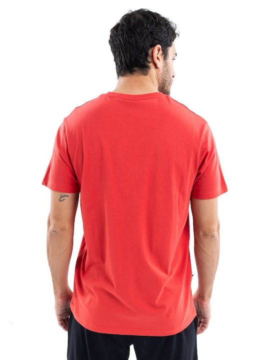 Venimo Men's Short Sleeve Blouse Red