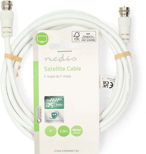 Nedis Kabelantenne Koax-Stecker - Koax-Stecker (CSGL41000WT20)