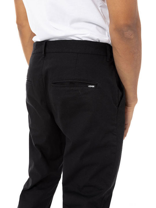 Trousers Chino Elastic in Slim Fit Black