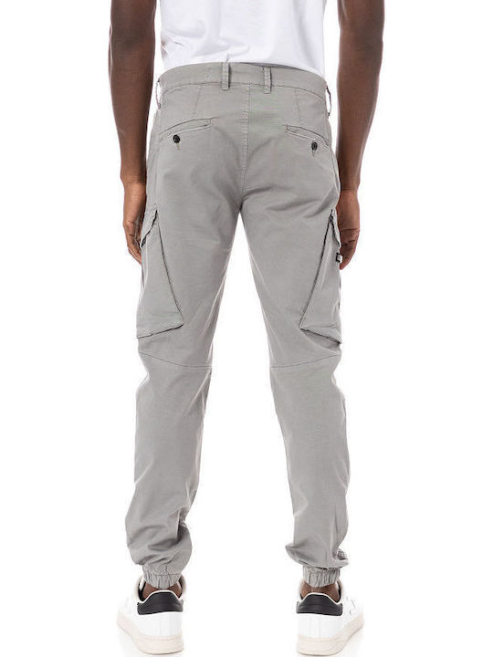Ανδρικό Παντελόνι Cargo Ελαστικό Slim Fit Γκρι