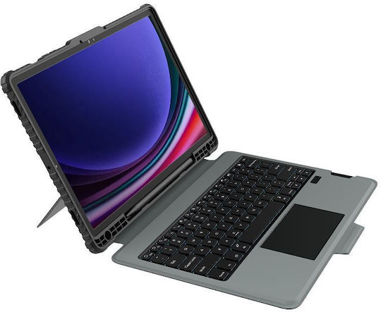 Nillkin Bumper Combo Flip Cover με Πληκτρολόγιο στα Αγγλικά US Μαύρη (Samsung TAB S9+)
