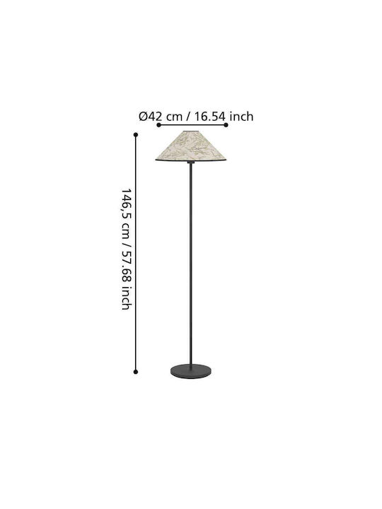 Eglo Oxpark Φωτιστικό Δαπέδου Υ146.5xΜ42εκ. με Ντουί για Λαμπτήρα E27 Μπεζ