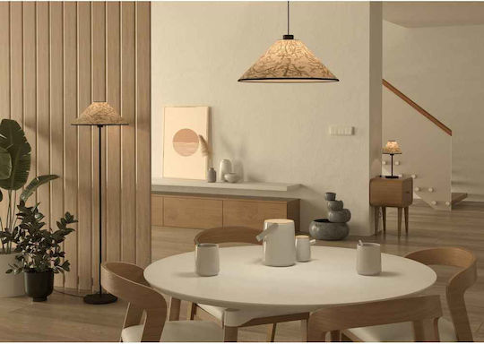 Eglo Oxpark Floor Lamp H146.5xW42cm. with Socket for Bulb E27 Beige