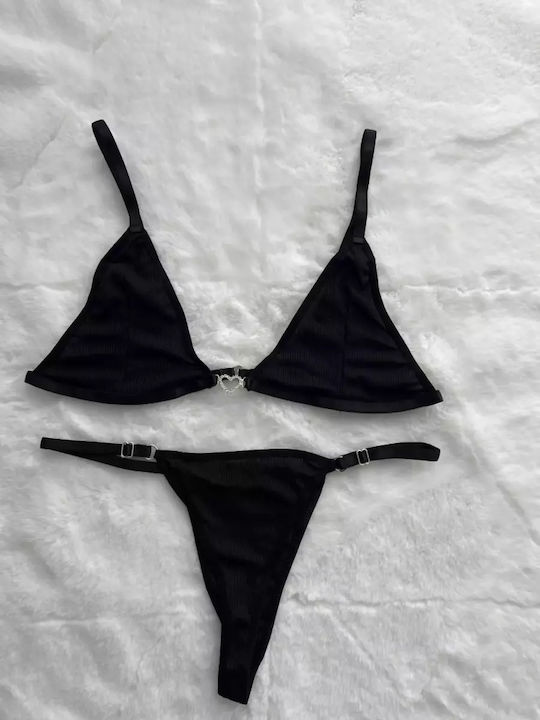 Fantasy Lingerie Unterwäsche-Set für Damen Bralette mit Zeichenfolge Black