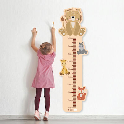 ArtGraphix Wooden Kids Growth Height Chart with Design Animals