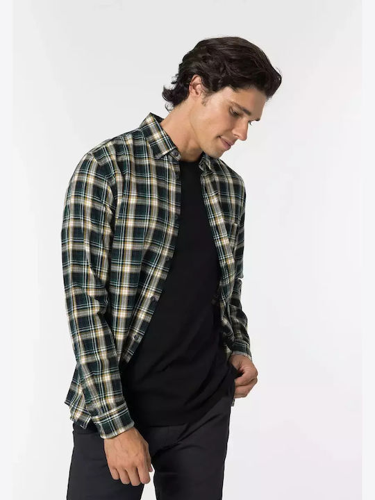 Tiffosi Shirt Plaid 10046690 Navy