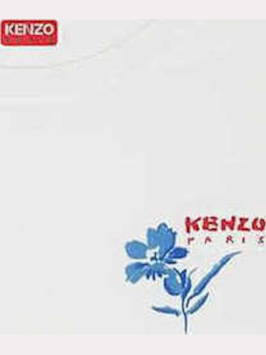 Drawn Flowers Γυναικείο T-shirt Floral Λευκό