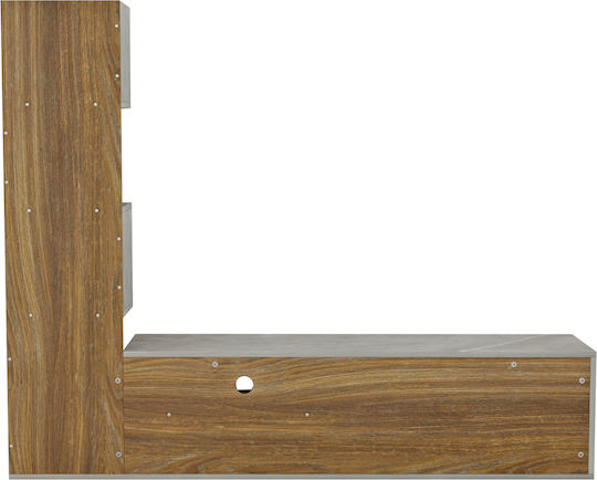 Edelie Living Room TV Unit Grey Stone Texture-natural L149.5xW29.5xH120cm