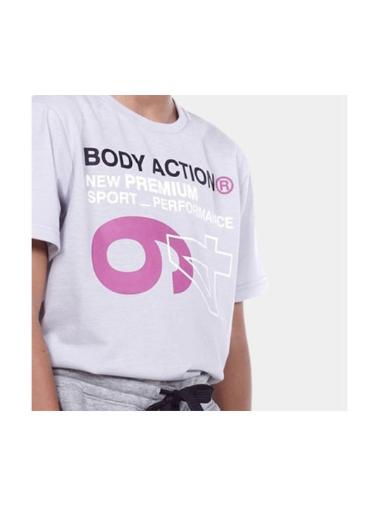 Body Action Παιδικό T-shirt Γκρι