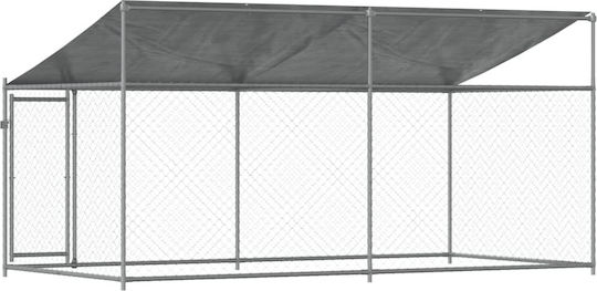 vidaXL Μεταλλικό Πάρκο Σκύλου 400x200x200εκ. Γκρι