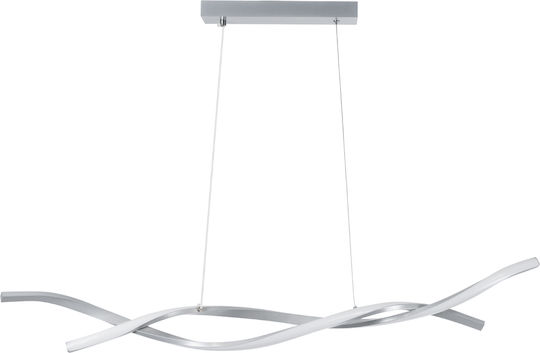 GloboStar Morales Silver LED Pendant Ceiling Light with Warm to Cool White Light Rail 90x14x14cm