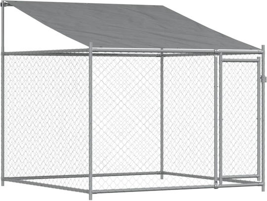 vidaXL Metallic Dog Park 1000x200x200cm Silver