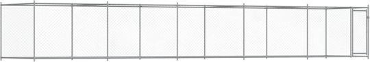 vidaXL Металик Парк За Куче 1000x200x150см Сив
