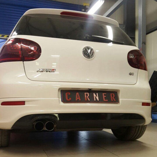 Πισινός Προφυλακτήρας Vw Golf V 5 03-08 R32 Look Εξατμίσεις Αριστερά Γυαλιστερό Μαύρο Abs Πλαστικό