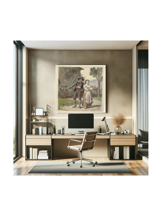 Young Gemälde auf Leinwand 110x110cm