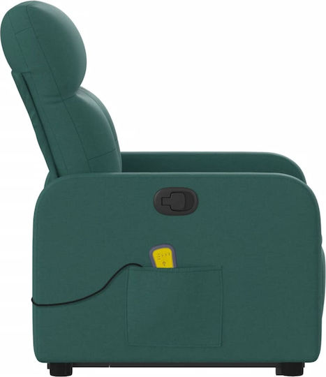 Fotoliu Relax Masaj cu Puf Verde 66x89x96cm
