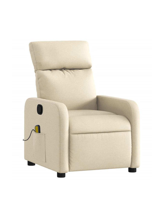 Πολυθρόνα Relax Massage με Υποπόδιο Μπεζ 66x89.5x95.5cm