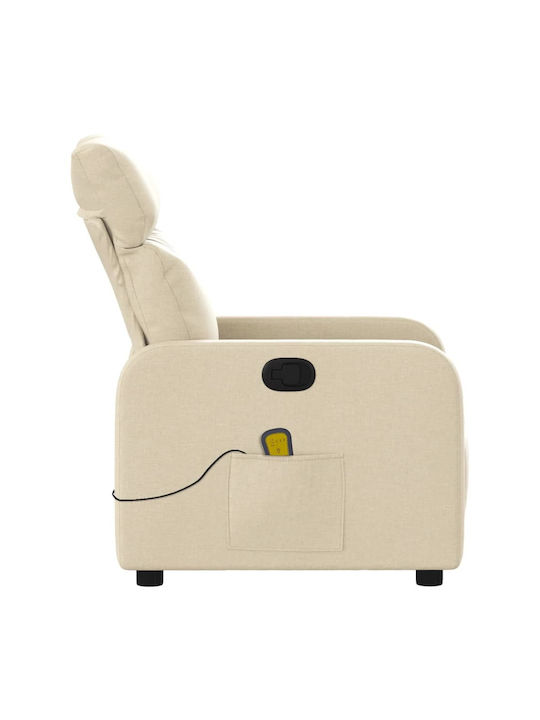 Πολυθρόνα Relax Massage με Υποπόδιο Μπεζ 66x89.5x95.5cm