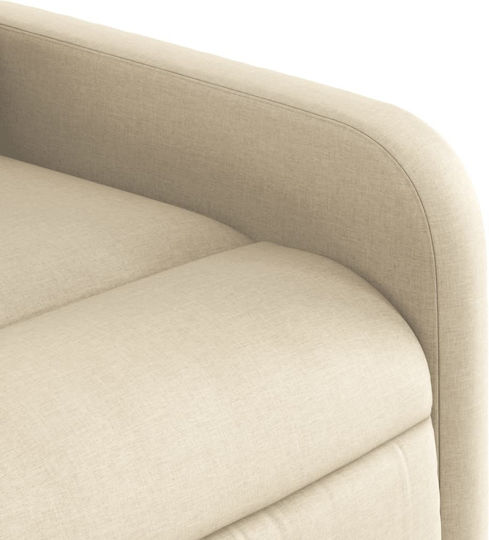 Relax Armchair Massage with Footstool Beige 66x89.5x95.5cm