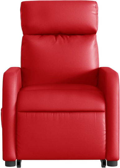 Фотьойл Relax Масаж С поставка за крака Червен 66x89.5x95.5см