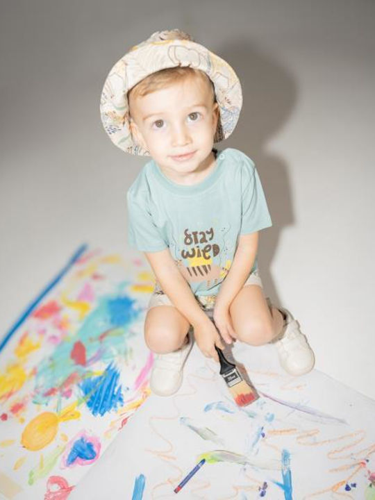 Kinder-Set mit Shorts Sommer 2Stück Beige