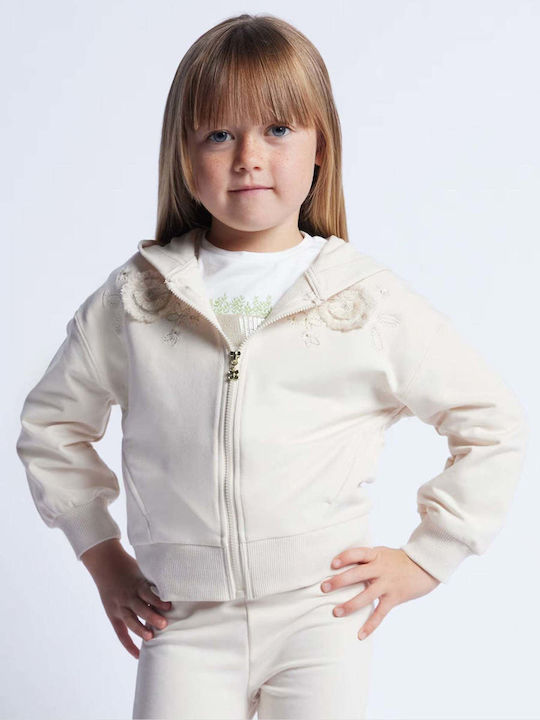 Kids Sweatpants Set Beige 2pcs