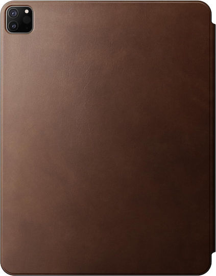 Nomad Folio Flip Cover Leder Dauerhaft mit Tastatur Englisch US Braun für iPad Pro 2024 13