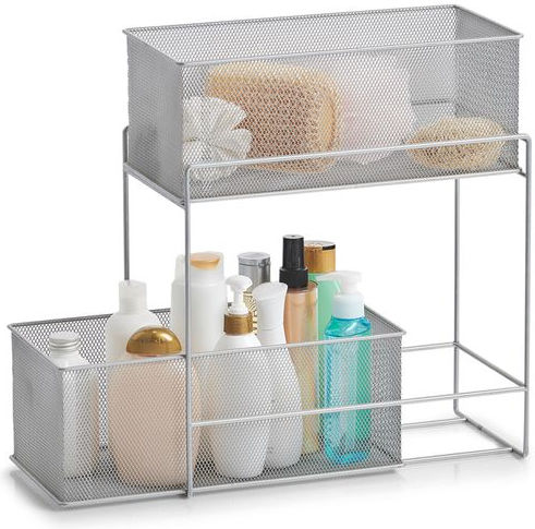 Zeller Επιτοίχια Ραφιέρα Μπάνιου Μεταλλική 17.5x35x42cm