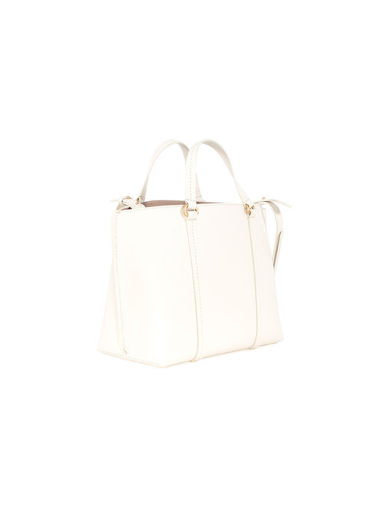 Pinko Leather Women's Bag Shopper Shoulder White