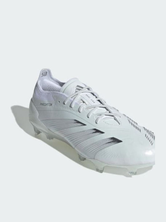 adidas Predator Elite Pantofi de Fotbal cu crampoane Cloud White / Silver Metallic