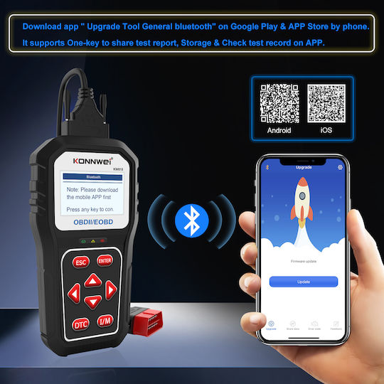 Konnwei Car Diagnostics Digital Bluetooth Tool OBD 2