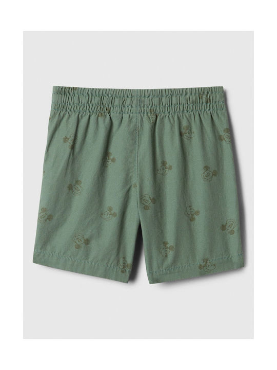 GAP Kids Shorts/Bermuda Fabric Mickey Mouse laurel wreath green