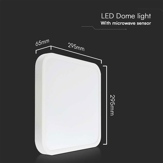 V-TAC Roof Square LED Panel 36W with Natural White Light 4000K