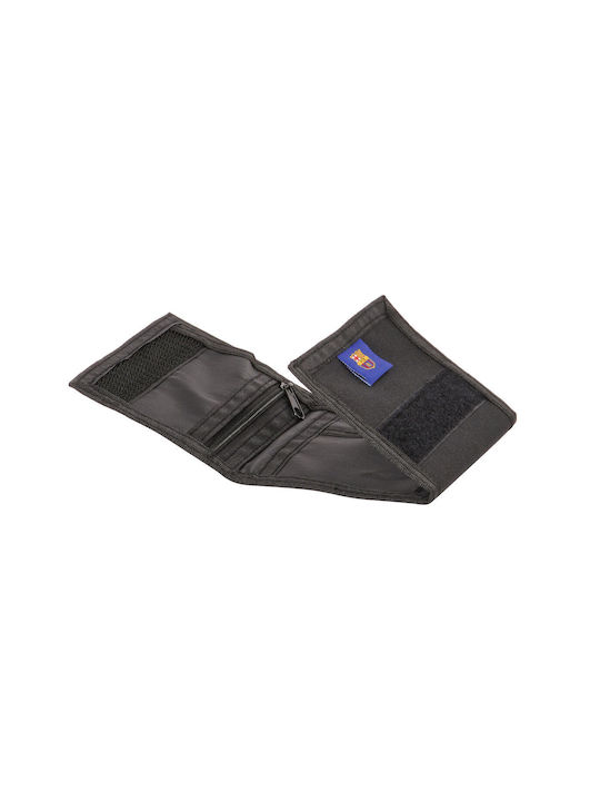 F.C. Barcelona Kids Wallet with Coins with Velcro Black