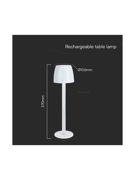 V-TAC Kunststoff Tischlampe LED mit Weiß Schirm und Basis