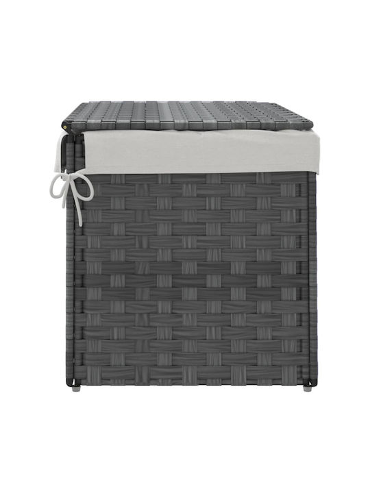 vidaXL Καλάθι Απλύτων Υφασμάτινο με Καπάκι 55.5x35x34cm Γκρι